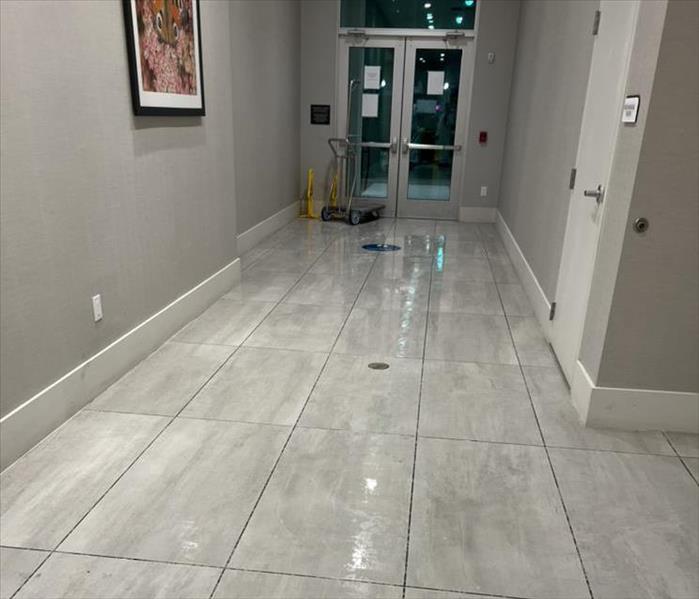 hotel floor clean after servpro crews worked